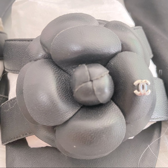 Chanel Camellia Lambskin Sandal Flip Flop Shoes - Picture 3 of 6